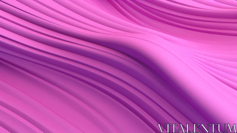 Wavy Surface 3D Rendering in Pink and Purple AI Image