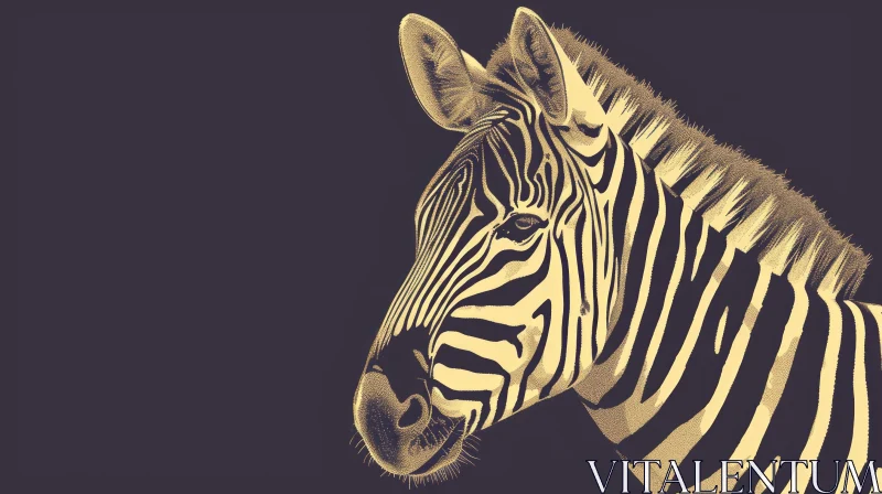 AI ART Zebra Digital Painting | Wildlife Art