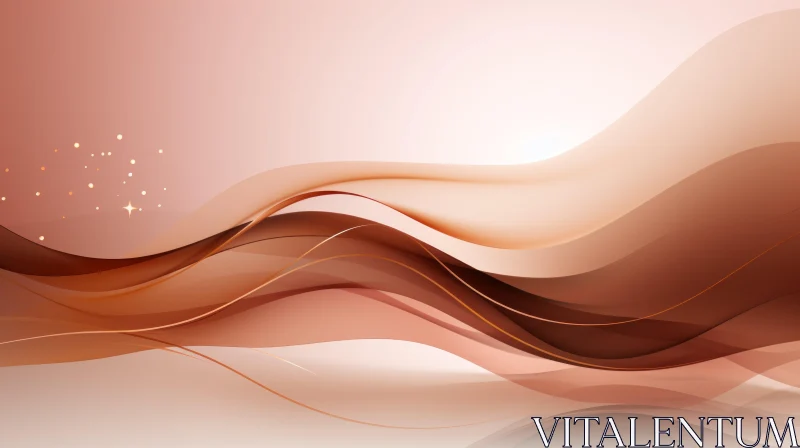 Tranquil Abstract Waves Background AI Image
