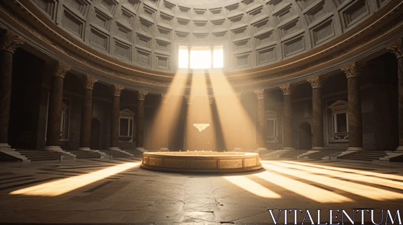 Exploring the Pantheon's Interior: A Captivating UHD Image AI Image