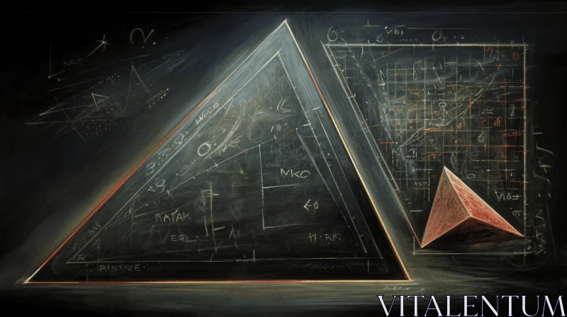 Hyper-realistic Oil Painting of Triangles in Sci-Fi Realism Style AI Image