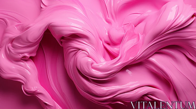 Pink Swirling Liquid Vortex - Abstract Art AI Image