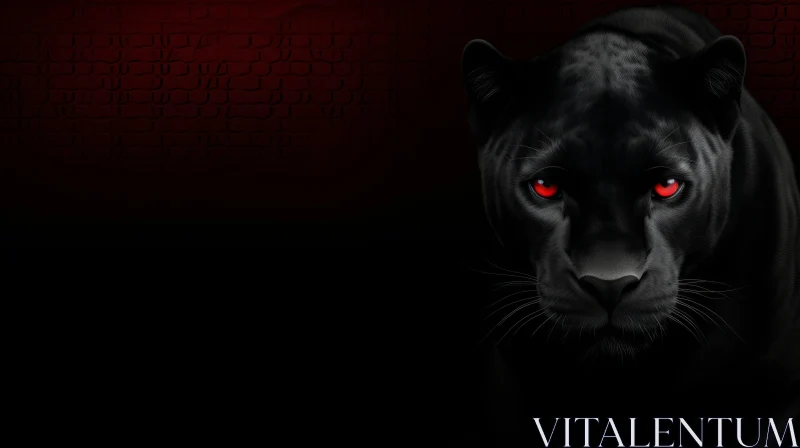 Black Panther Digital Painting in Dark Setting AI Image