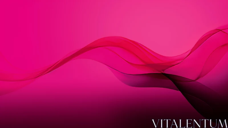Pink Gradient Wave Abstract Art AI Image