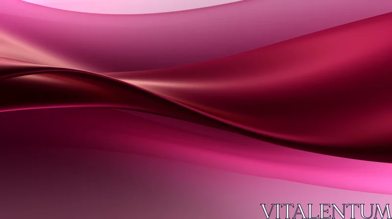 Elegant 3D Silk Fabric Rendering in Pink and Purple AI Image
