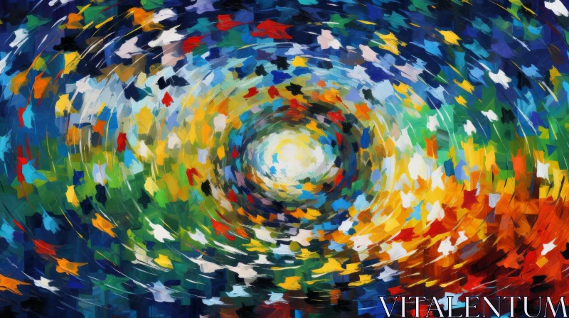 Expressive Abstract Painting - Vibrant Colors and Energy AI Image