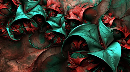 Intricate 3D Fractal Art with Vibrant Colors and Shapes