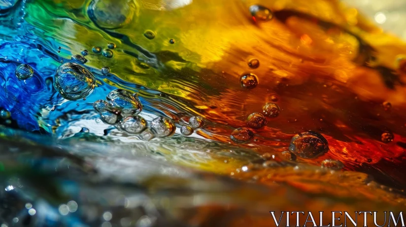 Colorful Liquid Bubbles | Abstract Close-Up Art AI Image