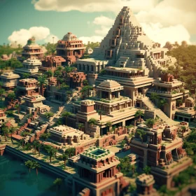 Ancient Indian City in Minecraft: Mesoamerican Influences and Photorealistic Representation