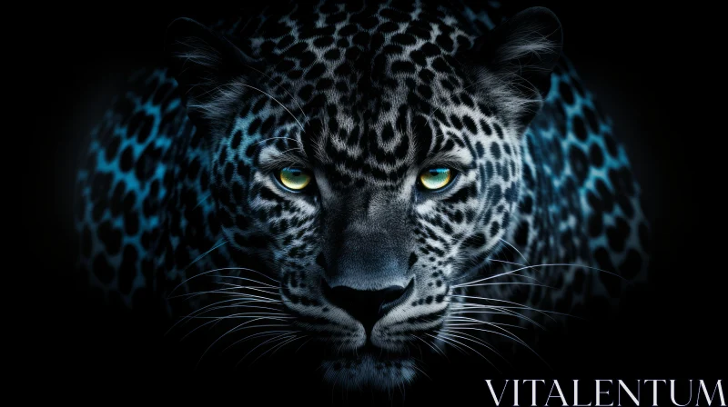Majestic Black Panther Close-up AI Image