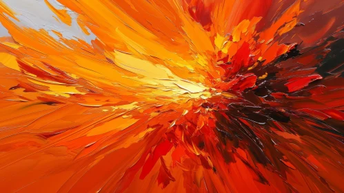 Vivid Abstract Oil Painting on Canvas