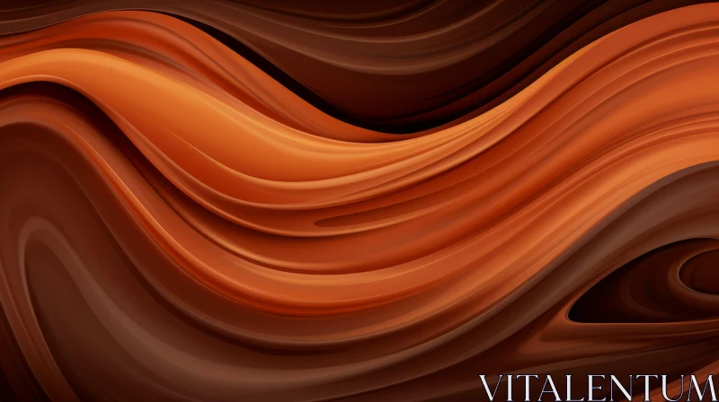 Chocolate Wave 3D Rendering | Abstract Art AI Image