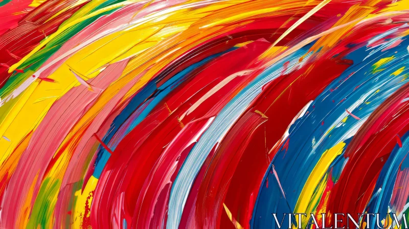 Colorful Abstract Painting | Bold Brushstrokes | Vibrant Artwork AI Image