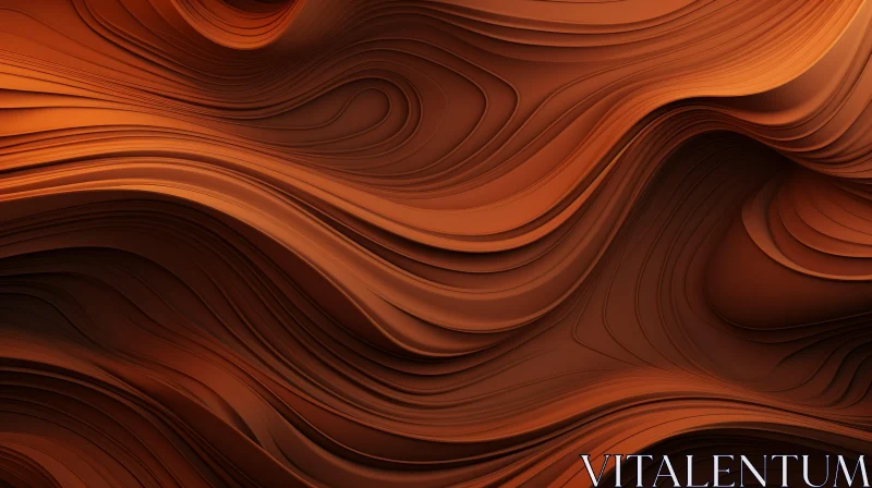 Organic Waves - Abstract 3D Rendering AI Image