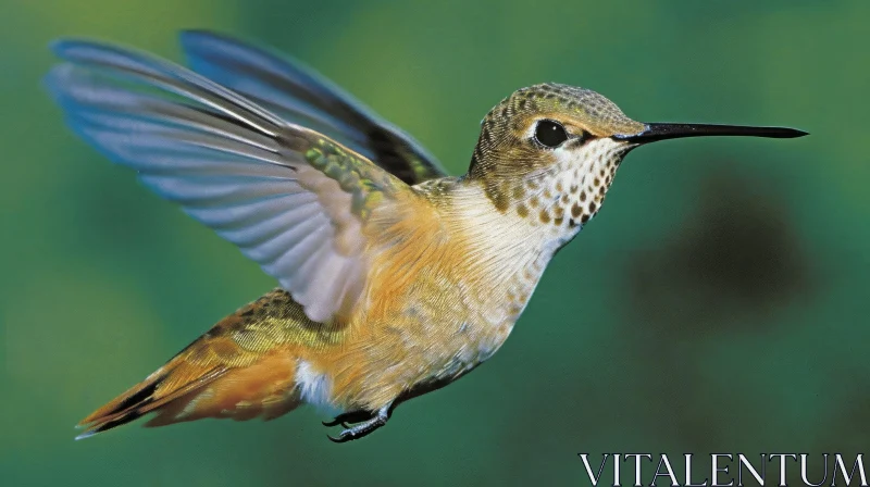 Graceful Hummingbird Flight - Stunning Nature Image AI Image