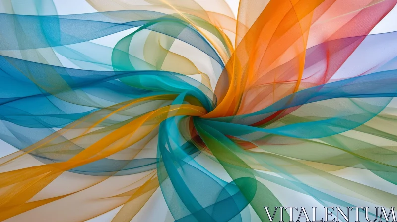 Colorful Abstract Swirling Background AI Image