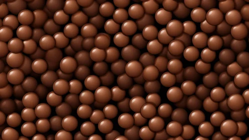 Chocolate Balls Seamless Pattern - Brown Glossy Texture