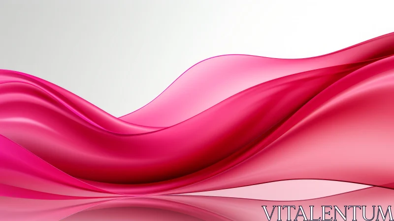Pink and White Abstract Background - Smooth Gradient Waves AI Image