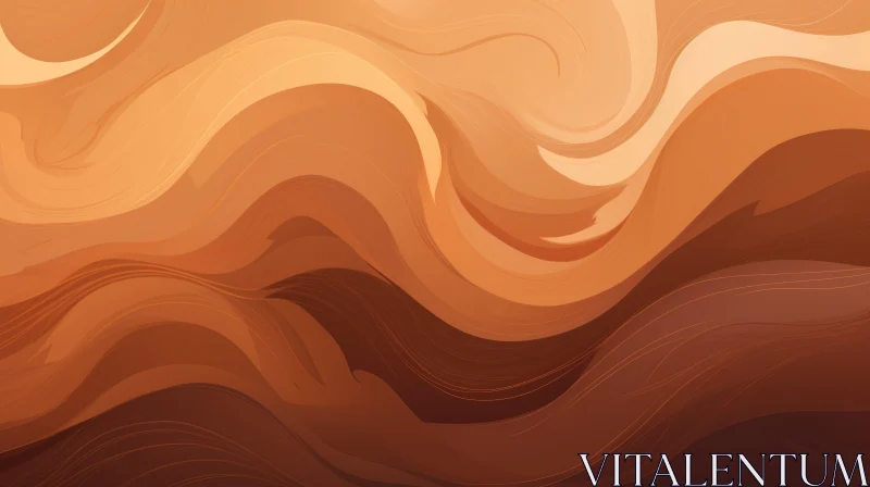 Brown and Orange Abstract Background | Flowing Pattern AI Image