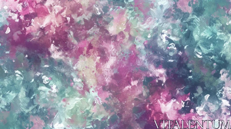 AI ART Ethereal Abstract Painting in Pink, Blue, and Purple