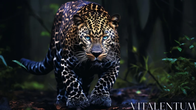 Majestic Black Panther in Jungle - Wildlife Photography AI Image