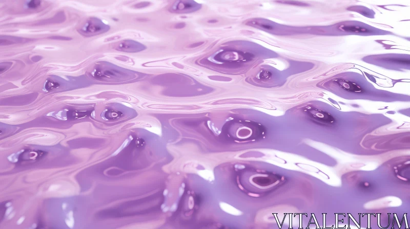 Purple Glossy Liquid - Abstract 3D Rendering AI Image