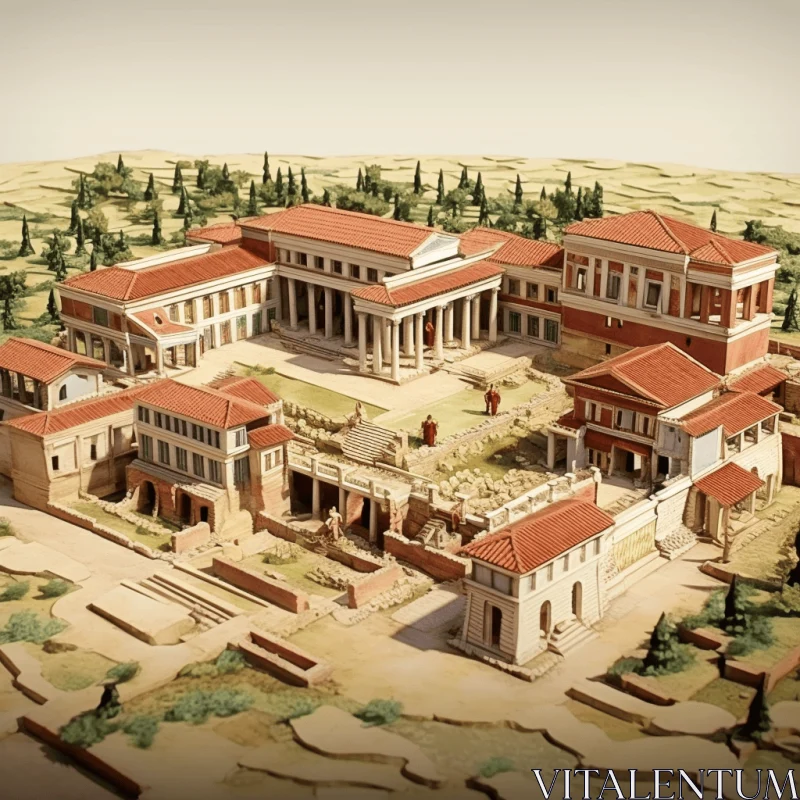 Captivating Ancient Roman Palace: Neo-Classical Symmetry in 32k UHD AI Image
