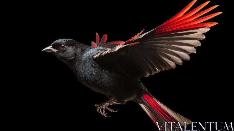 Graceful Bird in Flight - Stunning Nature Photography AI Image