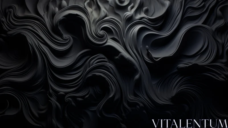 Intricate Abstract Dark 3D Organic Surface AI Image