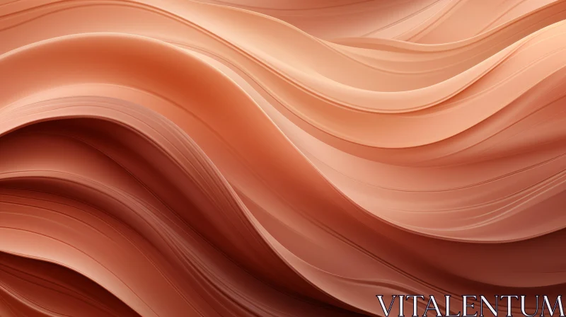 3D Wavy Surface - Peaceful Abstract Art AI Image
