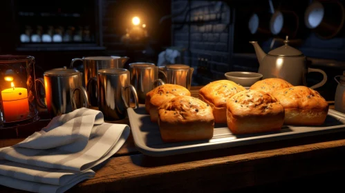 Cozy and Inviting Still Life of a Breakfast Table