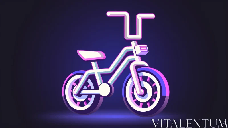 Child's Bicycle 3D Illustration | Cartoon Style AI Image