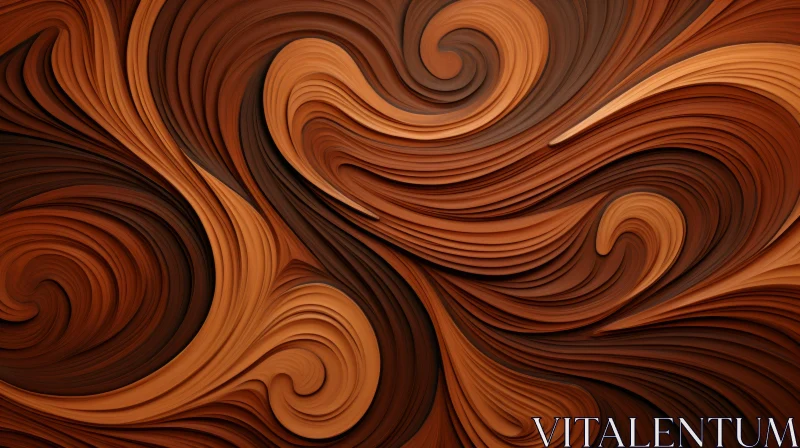 Light Brown Wood Grain Texture - 3D Rendering AI Image