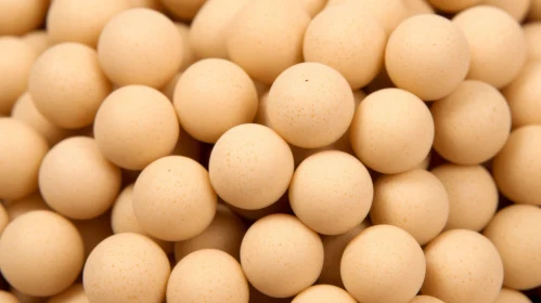 Close-up of Round Light Brown Candy Balls | Vibrant Colors