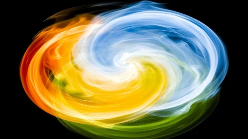 Colorful Spiral Vortex Artwork