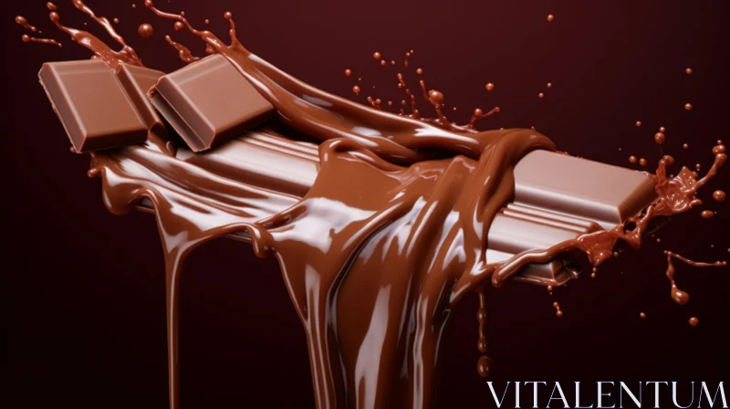 AI ART Decadent Melted Chocolate Splash | Rich and Creamy Delight