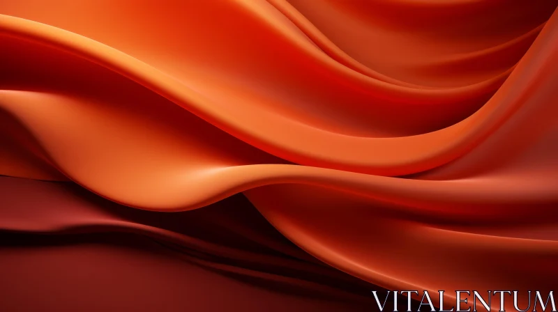 Orange Cloth Flowing 3D Render | Abstract Texture Art AI Image