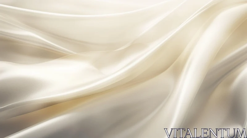 White Silk Fabric Close-Up: Luxury and Elegance AI Image