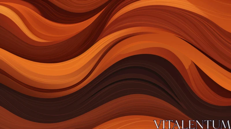 Mesmerizing Abstract Brown and Orange Waves Background AI Image