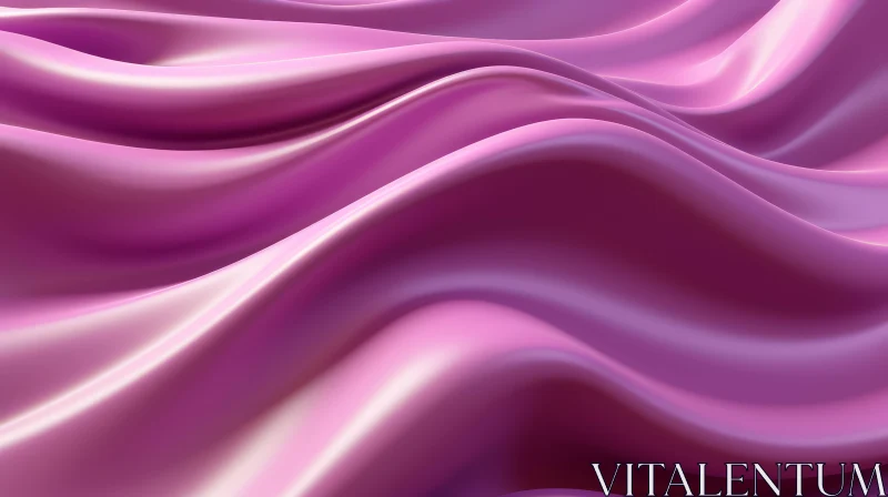 Pink Silk Fabric Wave - 3D Render Background AI Image