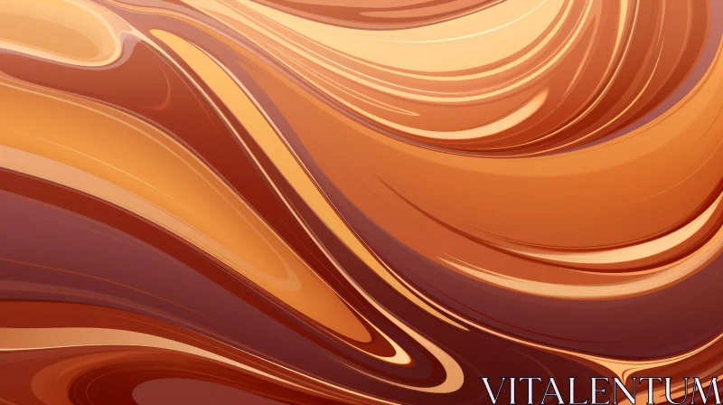 Smooth Flowing Abstract Painting in Warm Colors AI Image