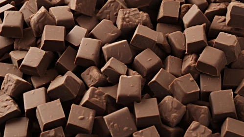 Delicious Milk Chocolate Pieces Covered in Cocoa Powder
