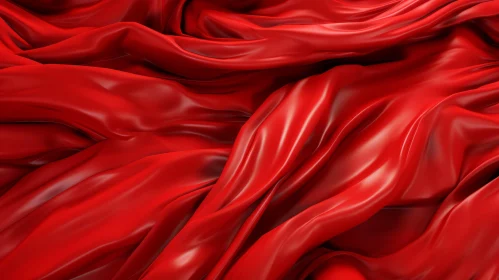 Luxurious Red Crumpled Fabric - Elegance and Quality