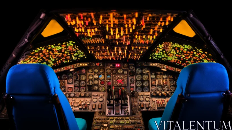 Explore the Intriguing World Inside an Airplane Cockpit AI Image