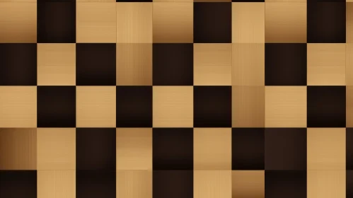 Chessboard 3D Rendering with Beveled Squares - Abstract Art