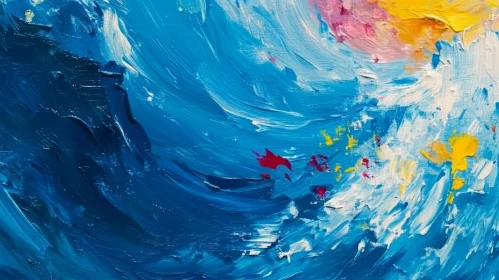 Expressive Abstract Painting in Vibrant Colors