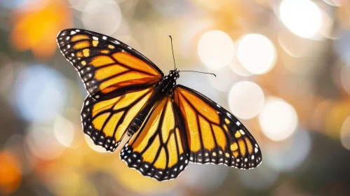 Monarch Butterfly Flight Close-up