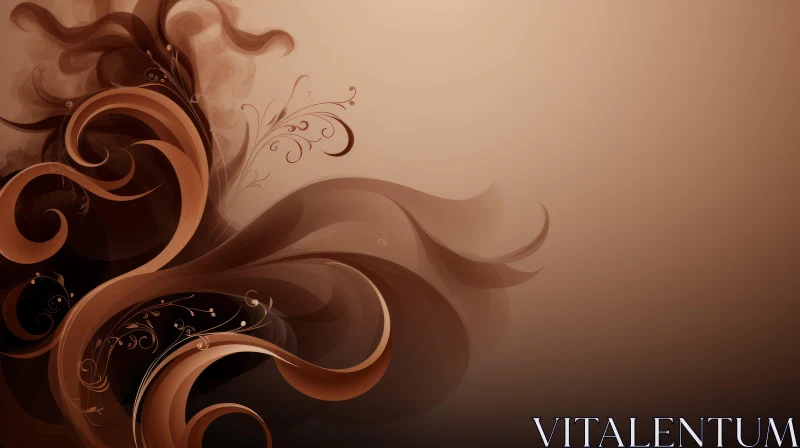 Brown Floral Sepia Background