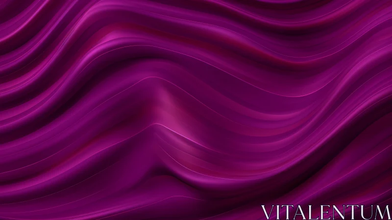 Elegant 3D Rendering of Wavy Surface in Purple Tones AI Image