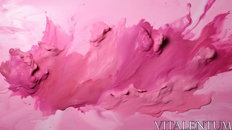 Pink and White Abstract Paint | Textured Artwork AI Image